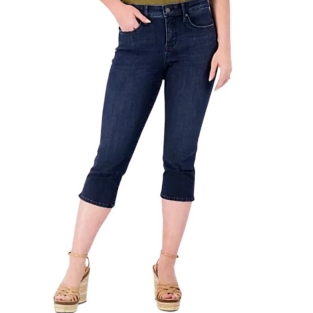 NYDJ 360 Curve Slim Straight Crop Side Slit Color Mesquite Size 0 New With Tags